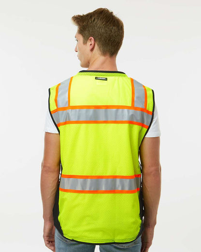 Kishigo Unisex Premium Black Series® Surveyors Vest S5002-5003 #colormdl_Lime