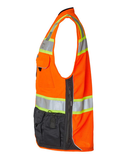 Kishigo Unisex Premium Black Series® Surveyors Vest S5002-5003 #color_Orange