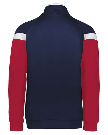 Holloway Youth Limitless Full-Zip Jacket 229679 #color_Navy/ White/ Scarlet