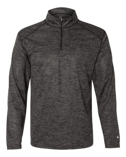 Badger Tonal Blend Quarter-Zip Pullover 4172 #color_Black Tonal Blend