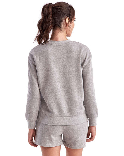 TriDri Women's Billie Side-Zip Crewneck Sweatshirt TD600 #colormdl_Heather Grey