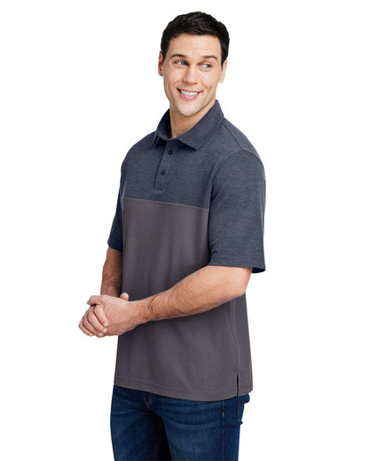 CORE365 Men's Fusion ChromaSoft™ Colorblock Polo CE112C #colormdl_Carbon/ Classic Navy Heather