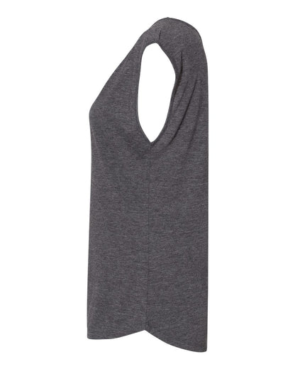 Next Level Women's Festival Sleeveless Deep V-Neck T-Shirt 5040 #color_Charcoal