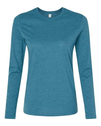 BELLA + CANVAS Women’s Jersey Long Sleeve Tee 6500 #color_Heather Deep Teal