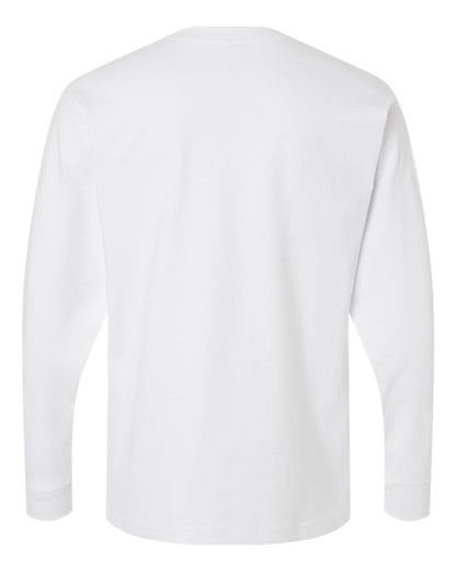 American Apparel Unisex Super Heavyweight Long Sleeve Pocket Tee 9410 #color_White
