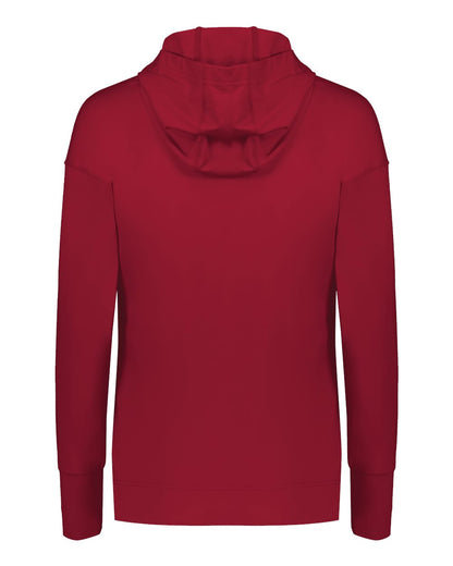 Holloway Women's Eco Revive™ Ventura Soft Knit Hooded Sweatshirt 222798 #color_Scarlet