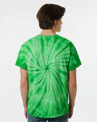 Dyenomite Cyclone Pinwheel Tie-Dyed T-Shirt 200CY #colormdl_Kelly