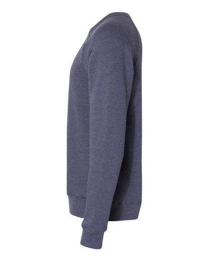BELLA + CANVAS Unisex Sponge Fleece Raglan Crewneck Sweatshirt 3901 #color_Heather Navy