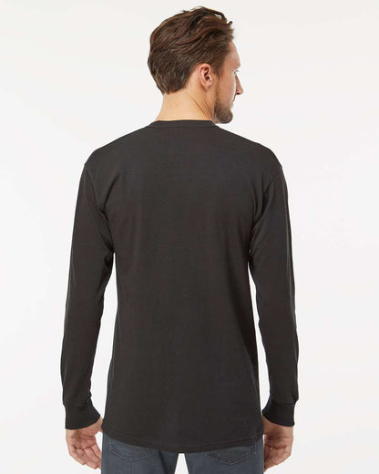 M&O Unisex Gold Soft Touch Long Sleeve T-Shirt 4820 #colormdl_Black