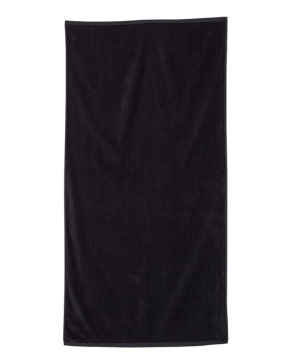 Q-Tees Velour Beach Towel QV3060 #color_Black