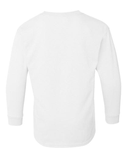 Gildan Heavy Cotton™ Youth Long Sleeve T-Shirt 5400B #color_White