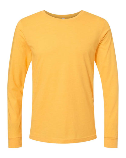 BELLA + CANVAS Heather CVC Long Sleeve Tee 3501CVC #color_Heather Yellow Gold