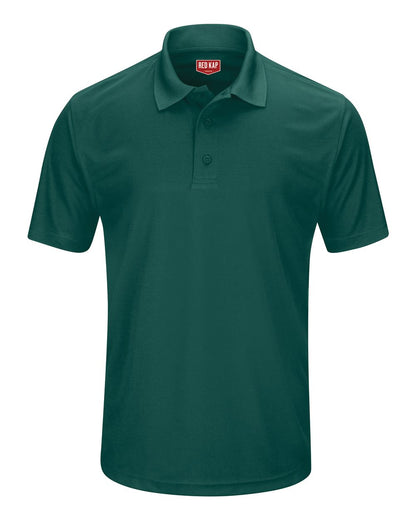 Red Kap Men's Short Sleeve Performance Knit Pocketless Core Polo SK96 #color_Hunter Green