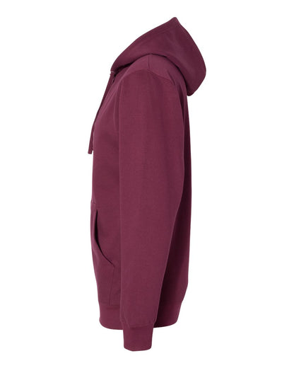 Independent Trading Co. Unisex Midweight Full-Zip Hooded Sweatshirt SS4500Z #color_Maroon