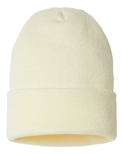 CAP AMERICA USA-Made Sustainable Cuffed Beanie SKN24 #color_Ivory