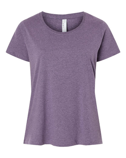 LAT Women's Curvy Collection Fine Jersey Tee 3816 #color_Wisteria Blackout