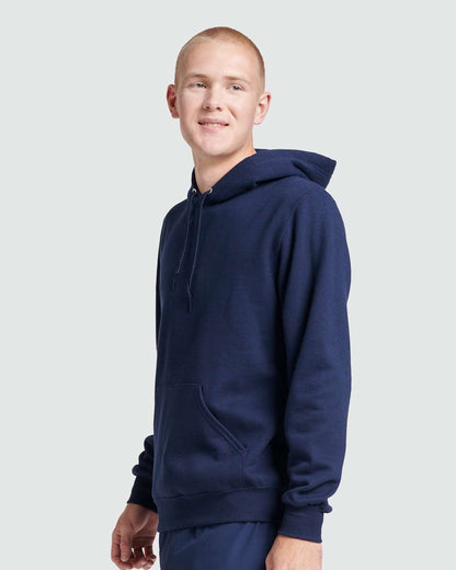 JERZEES Unisex Eco™ Premium Blend Ring-Spun Hooded Sweatshirt 700MR #colormdl_J. Navy