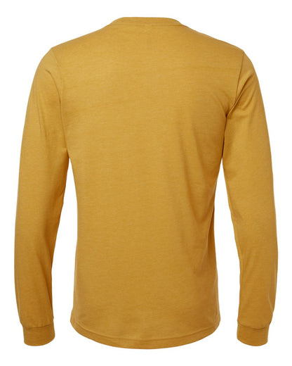 BELLA + CANVAS Heather CVC Long Sleeve Tee 3501CVC #color_Heather Mustard