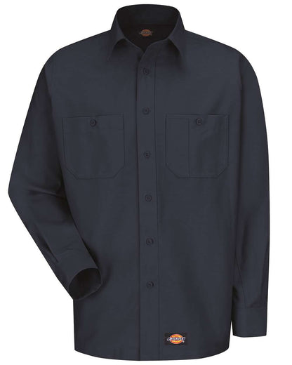 Dickies Men's Tall Long Sleeve Work Shirt WS10T #color_Navy
