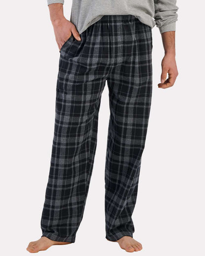 Boxercraft Men's Harley Flannel Pants BM6624 #color_Black Jordan Plaid