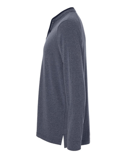 Adidas Men's Henley Long Sleeve T-Shirt A597 #color_Collegiate Navy Melange