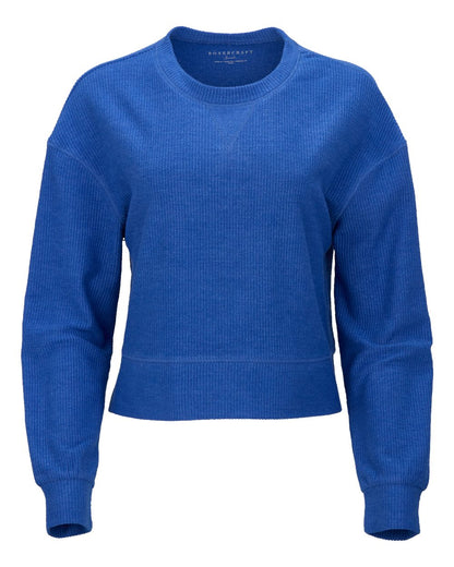 Boxercraft Women's Cropped Boxy Long Sleeve T-Shirt BW5102 #color_Electric Royal