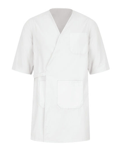 Red Kap Men's Collarless Butcher Wrap WP10 #color_White