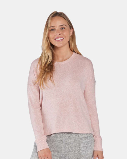 Boxercraft Women's Cuddle Fleece Boxy Crewneck Pullover L06 #colormdl_Blush Heather