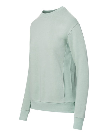 MV Sport Women's Raelynn Cloud Fleece Crewneck Sweatshirt W23140 #color_Greenstone