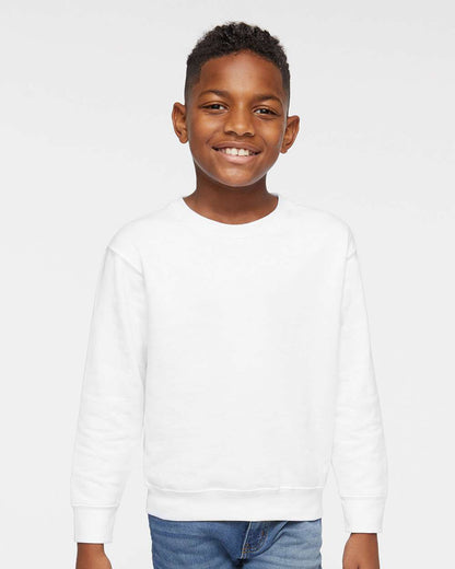 Rabbit Skins Toddler Fleece Crewneck Sweatshirt 3317 #colormdl_White