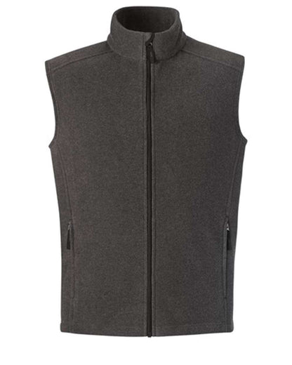 CORE365 Men's Tall Journey Fleece Vest 88191T #color_Heather Charcoal