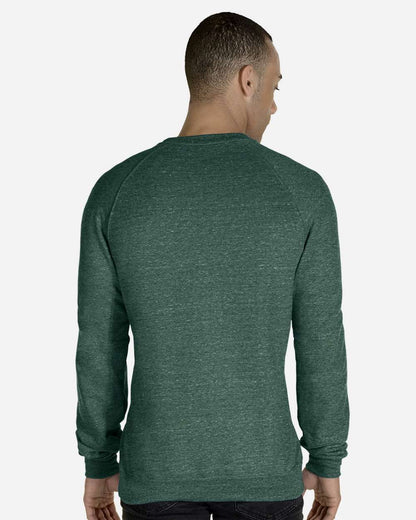 JERZEES Unisex Snow Heather French Terry Crewneck Sweatshirt 91MR #colormdl_Forest Green