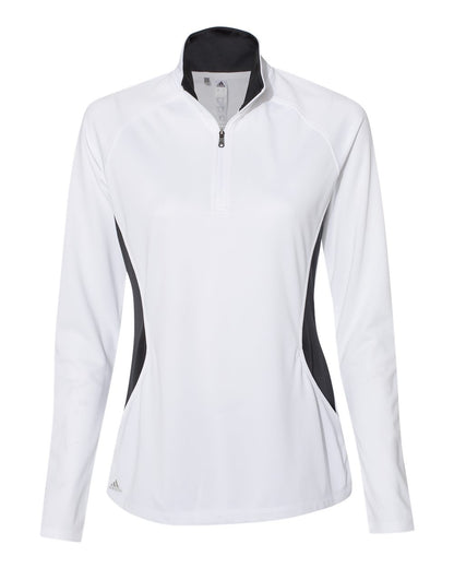 Adidas Women's Lightweight Quarter-Zip Pullover A281 #color_White/ Carbon