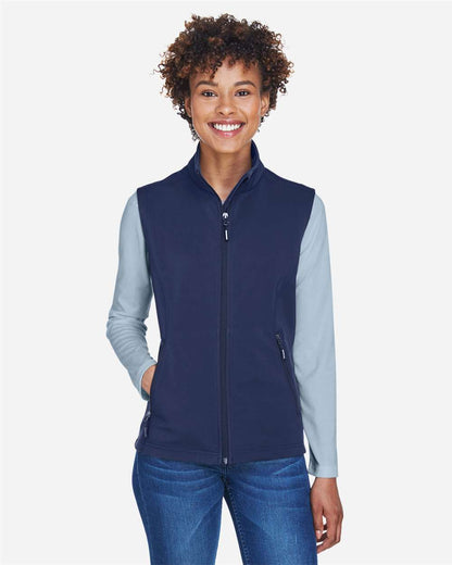 CORE365 Women's Cruise Two-Layer Fleece Bonded Soft Shell Vest CE701W #colormdl_Classic Navy