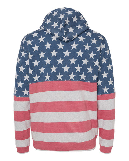 J. America Men's Tailgate Hooded Sweatshirt 8815 #color_Stars &amp; Stripes