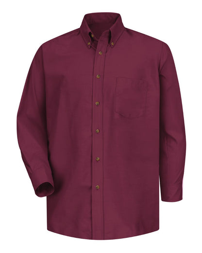 Red Kap Men's Poplin Dress Shirt SP90 #color_Burgundy
