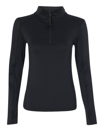 Badger Women’s Lightweight Quarter-Zip Pullover 4286 #color_Black