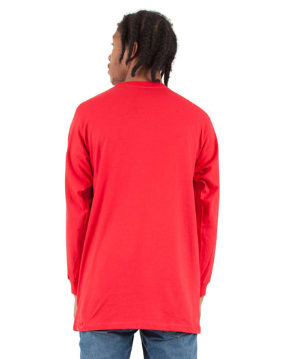 Shaka Wear Unisex Active Long Sleeve T-Shirt SHALS #colormdl_Red