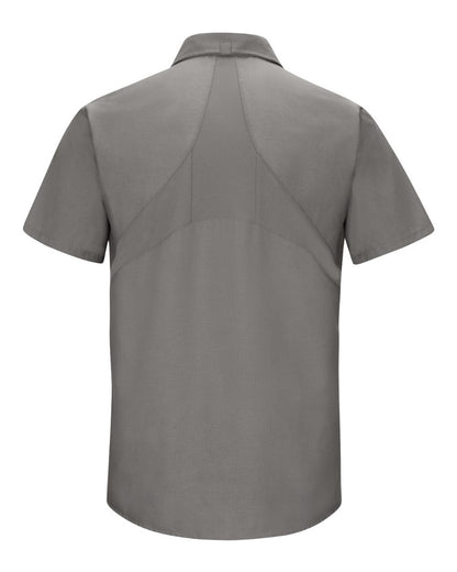 Red Kap Men's Tall Mimix™ Short Sleeve Work Shirt SX20T #color_Grey