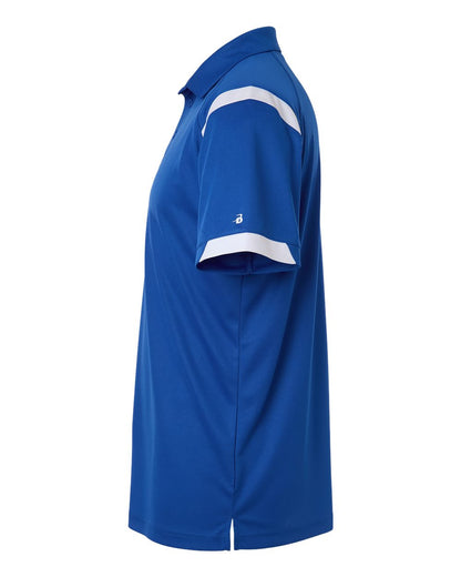 Badger Men's On the Rise Polo 3350 #color_Royal/ White