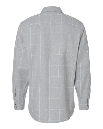 Burnside Yarn-Dyed Long Sleeve Flannel Shirt 8210 #color_Grey/ White