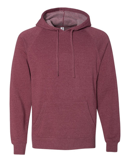 Independent Trading Co. Special Blend Raglan Hooded Sweatshirt PRM33SBP #color_Crimson