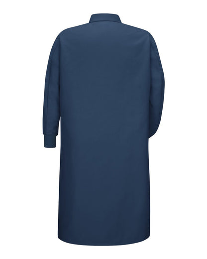 Red Kap Unisex Gripper-Front Pocketless Butcher Coat With Knit Cuffs KS60 #color_Navy