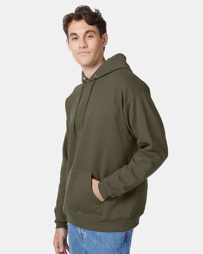 Hanes Unisex EcoSmart® Hooded Sweatshirt P170 #colormdl_Fatigue Green