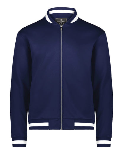 Holloway Youth V-Street Full-Zip Jacket 223647 #color_Navy/ White