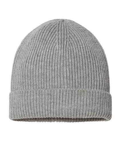 Atlantis Headwear Sustainable Fine Rib Cuffed Beanie ANDY #color_Light Grey Melange