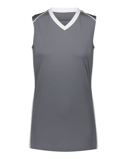 Augusta Sportswear Girls' Rover Jersey 1688 #color_Graphite/ White