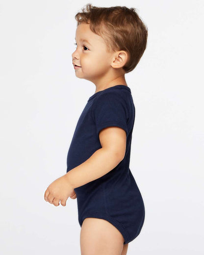 Rabbit Skins Infant Fine Jersey Bodysuit 4424 #colormdl_Navy