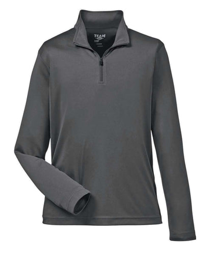 Team 365 Youth Zone Performance Quarter-Zip Pullover TT31Y #color_Sport Graphite