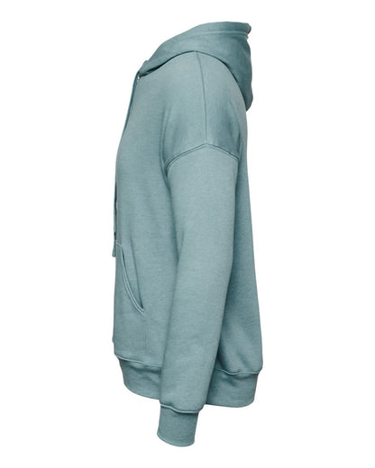 BELLA + CANVAS Sponge Fleece Drop Shoulder Hoodie 3729 #color_Heather Blue Lagoon